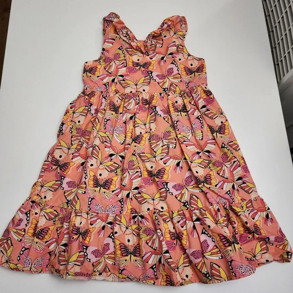 Gymboree Magical Monarch Butterfly Butterflies Orange Cotton Spring Dress Size 8